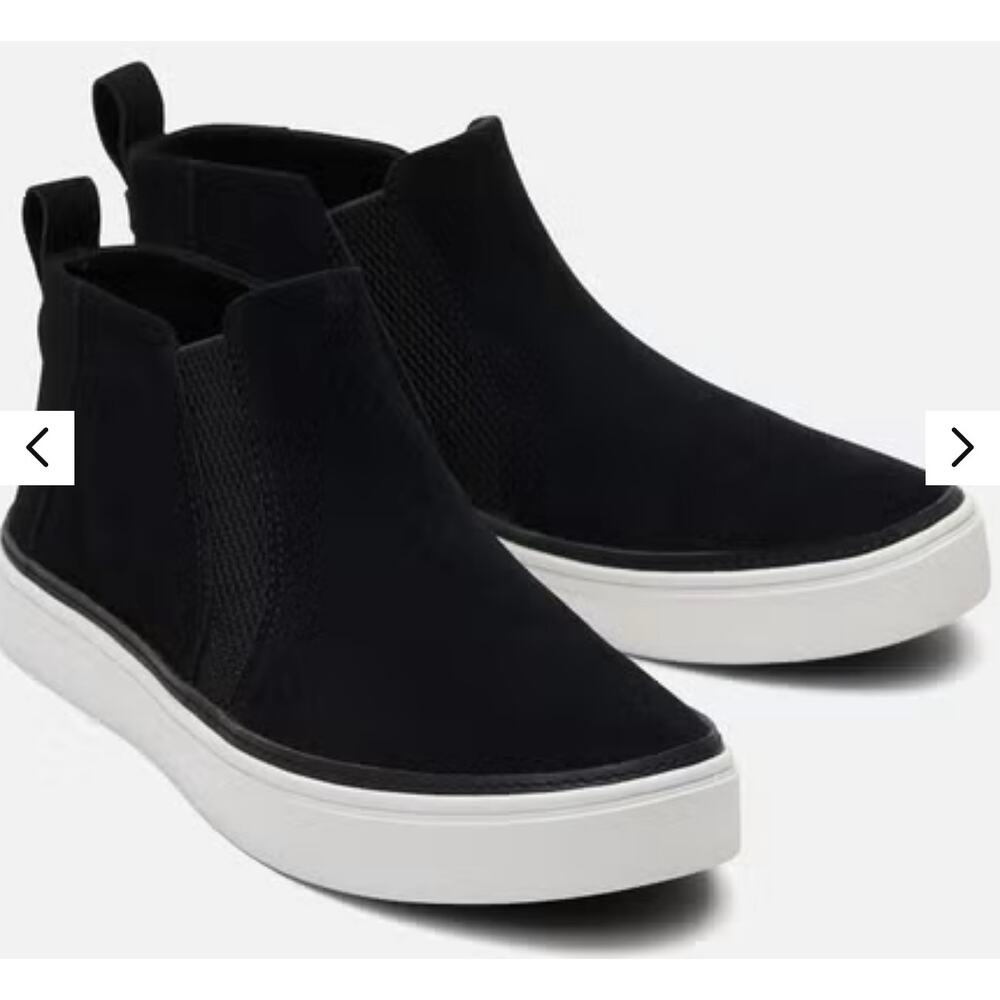 TOMS Bryce Slip-On Black Sneaker W 8.5 Mens 7 High Top
